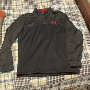 Under Armour Black Red Half Zip Pullover Men’s Size Large L